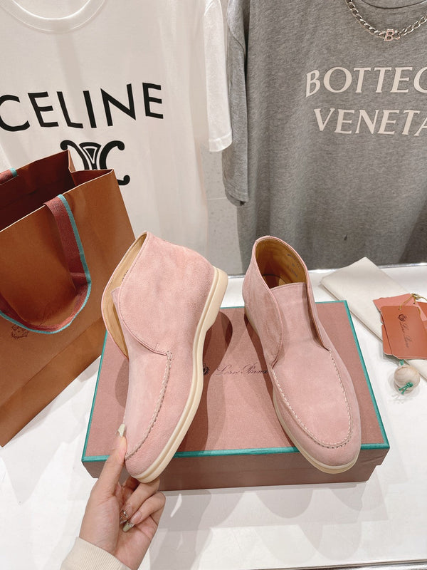 LP HIGH TOP OPEN WALK LOAFERS PASTEL PINK SUEDE