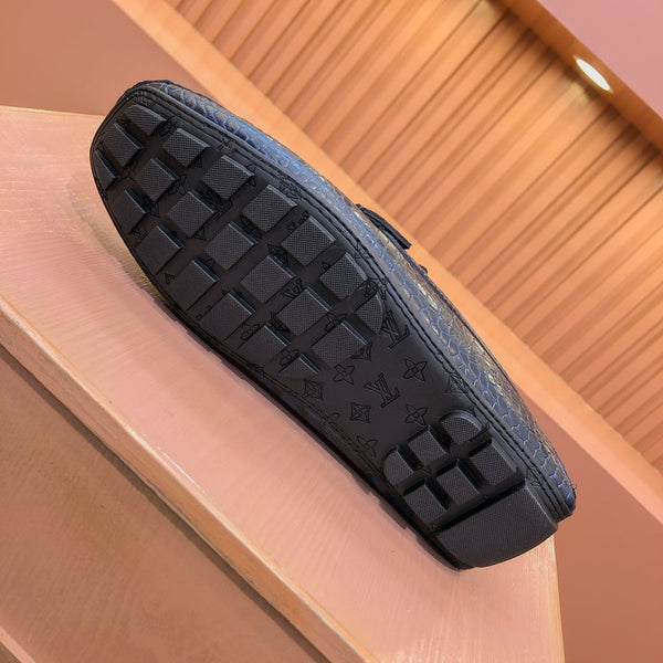 LV LOAFER IN NAVY BLUE DAMIER CALFSKIN