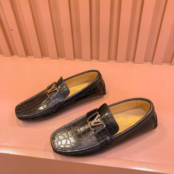 LV LOAFER IN BLACK DAMIER CALFSKIN