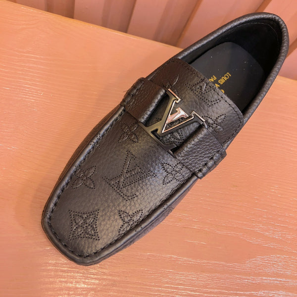 LV LOAFER IN BLACK MONOGRAM CALFSKIN