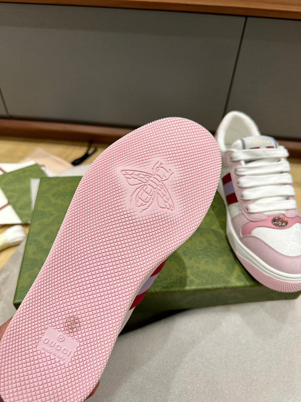 GG WOMEN'S SCREENER TRAINER LIGHT PINK CALFSKIN