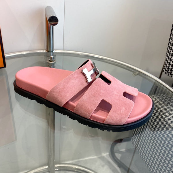 Sandalo Cyprus in pelle scamosciata rosa