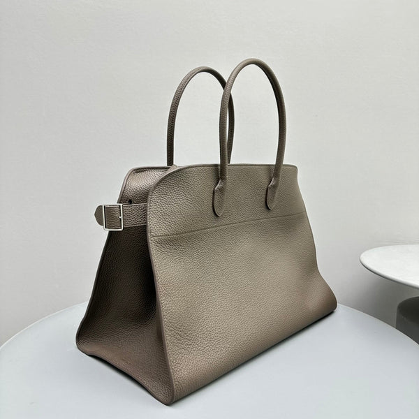 The Row Margaux 17 Taupe Calfskin