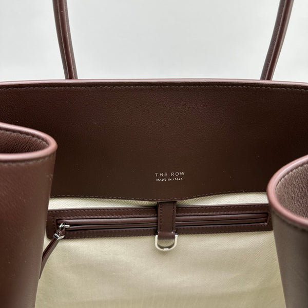 The Row Margaux 17 Chocolate Leather