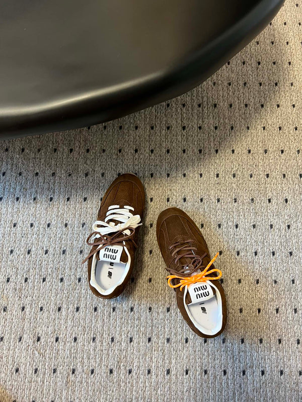 Miu Balance 530 Sneaker Chestnut Brown Suede