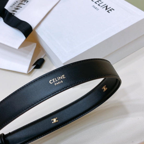 Cintura CEL 25mm Teen Triomphe in pelle di vacchetta nera 176679