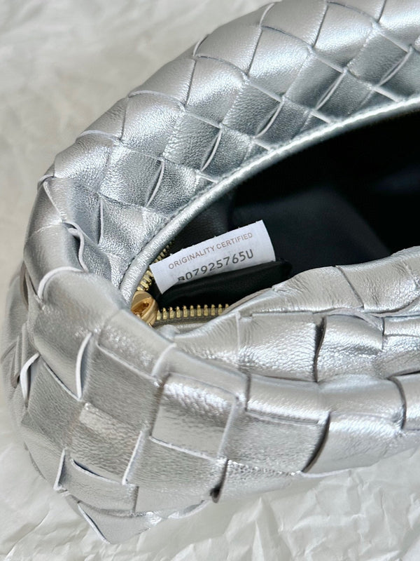 mini jodie 28 silver metalic lambskin