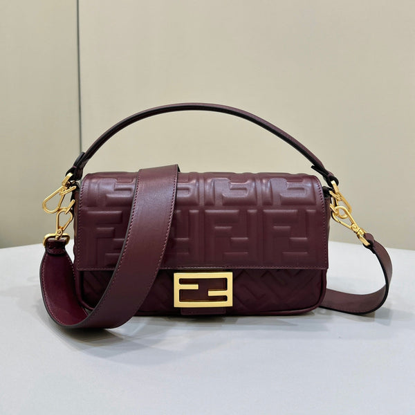 Baguette 27cm Burgundy Lambskin Gold Hardware
