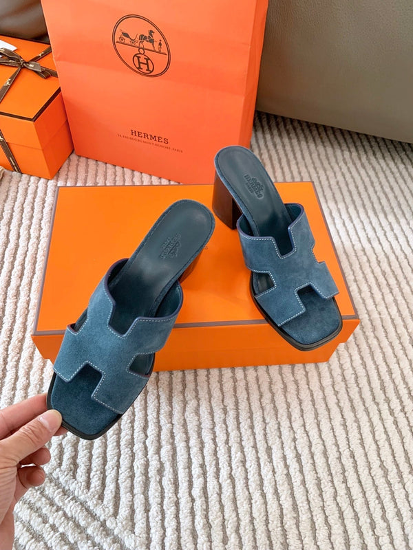 HM Helia 60 Sandal Dark Blue Suede 963256