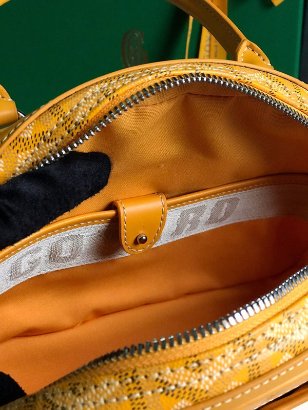 SAINT JEANNE MINI BAG 26 IN YELLOW GOYARDINE CANVAS AND CALFSKIN