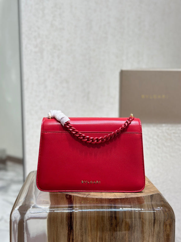 BVL Serpenti Forever Crossbody Bag 25cm Red Calfskin GHW 188660