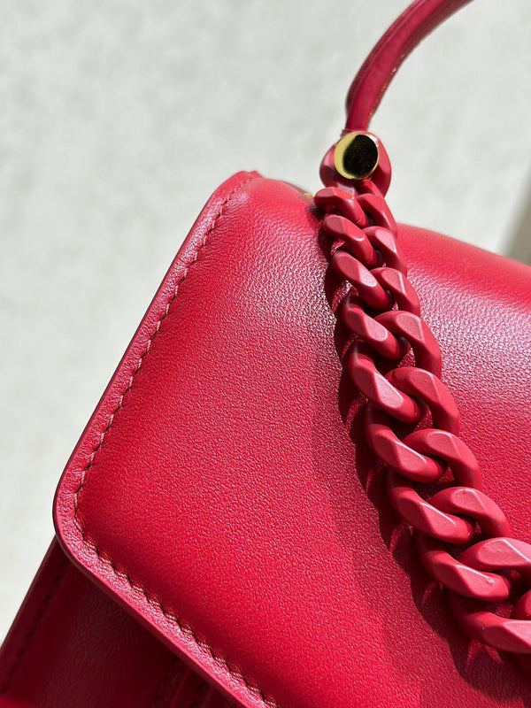 BVL Serpenti Forever Shoulder Bag 18cm Red Cowhide GHW 188662