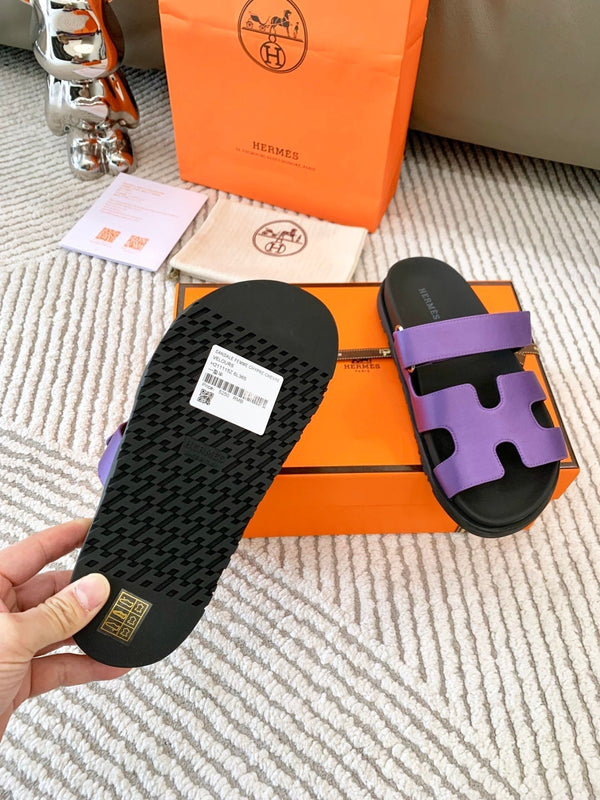 Sandalo HM Cyprus in pelle di agnello viola 963505