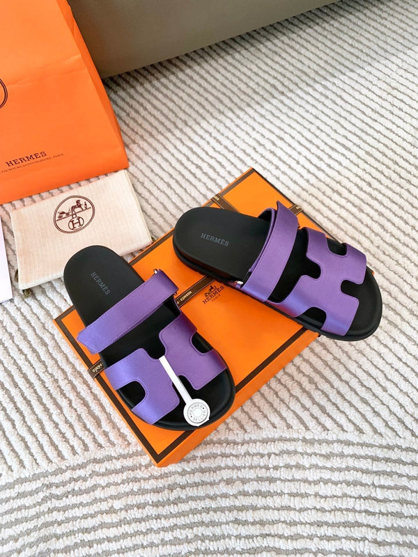 Sandalo HM Cyprus in pelle di agnello viola 963505