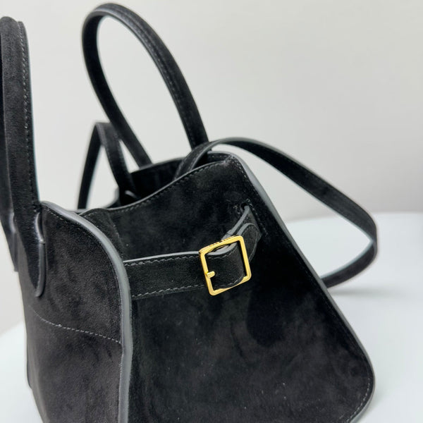 The Row Margaux 10 26cm Tote Bag In Suede