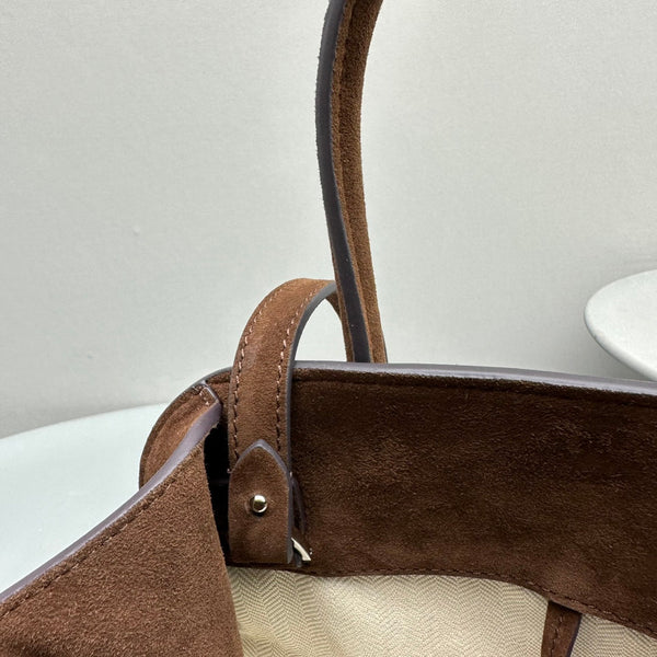 The Row Margaux 10 26cm Tote Bag In Suede