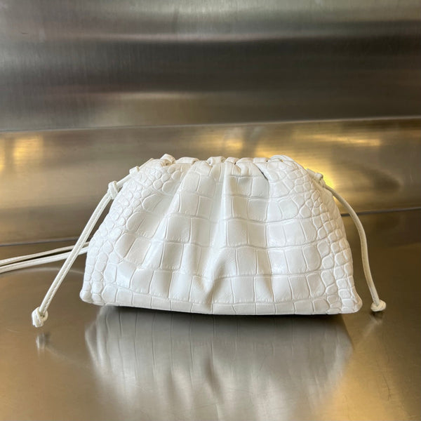 Mini Pouch 22cm Pelle di vitello gesso