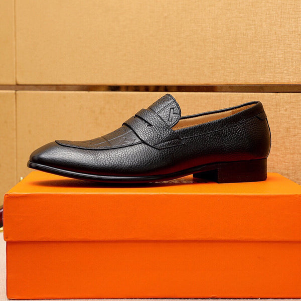 HM HANDPAINTED LOAFER BLACK CALFSKIN