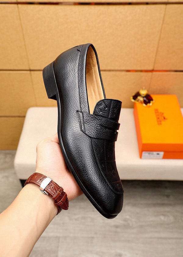 HM HANDPAINTED LOAFER BLACK CALFSKIN