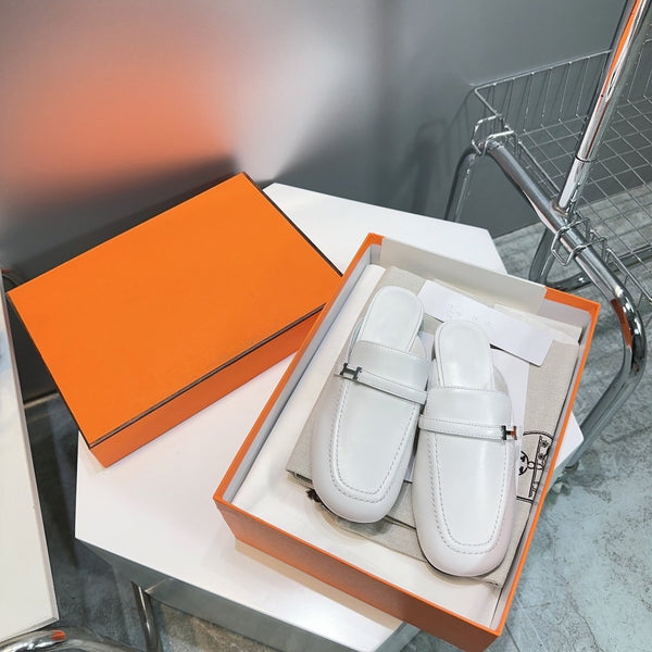 Lena Mule Pelle Bianca