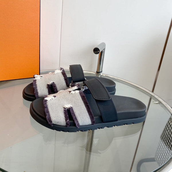 Sandalo Cyprus Techno in pelle nera