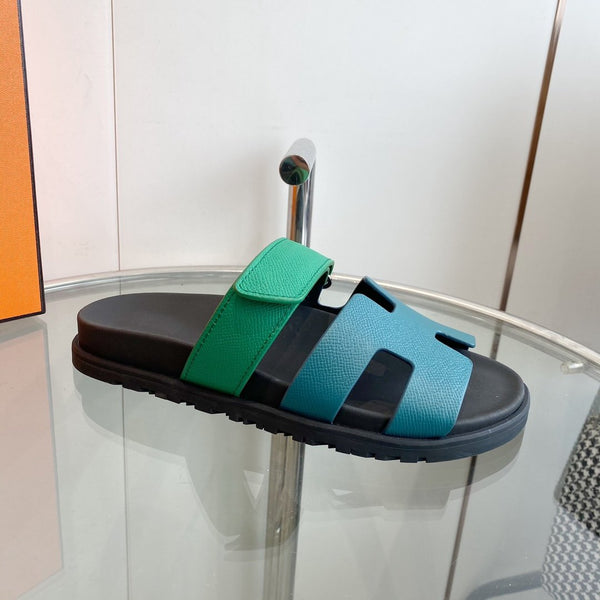 Sandalo Cyprus Tiffa con cinturini blu in pelle