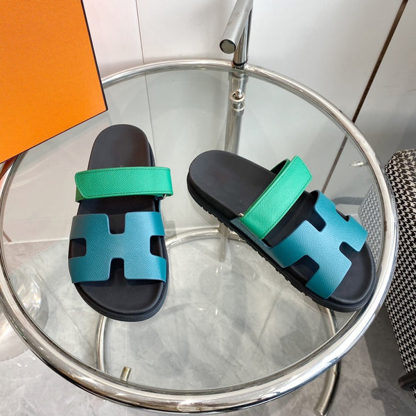 Sandalo Cyprus Tiffa con cinturini blu in pelle