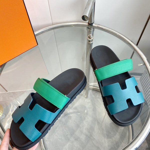 Sandalo Cyprus Tiffa con cinturini blu in pelle