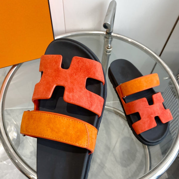 Sandalo Chypre Camoscio Chapas Rosso / Arancione