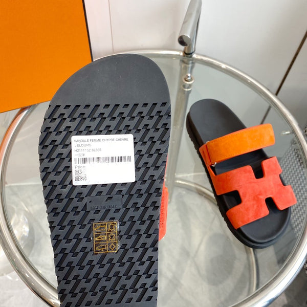 Sandalo Chypre Camoscio Chapas Rosso / Arancione