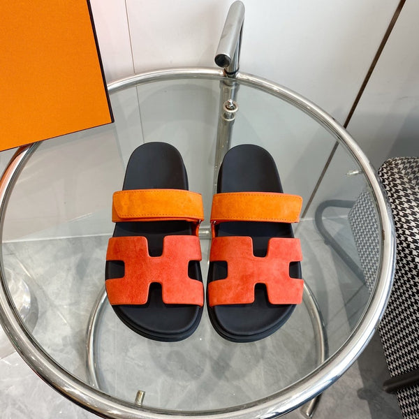 Sandalo Chypre Camoscio Chapas Rosso / Arancione