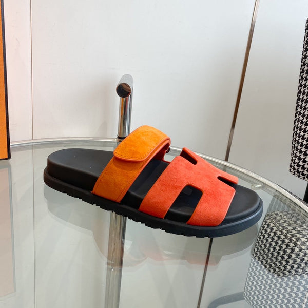 Sandalo Chypre Camoscio Chapas Rosso / Arancione