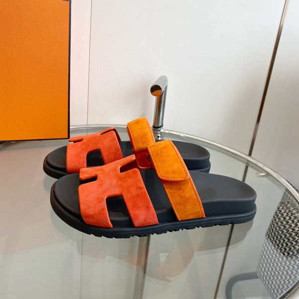 Sandalo Chypre Camoscio Chapas Rosso / Arancione