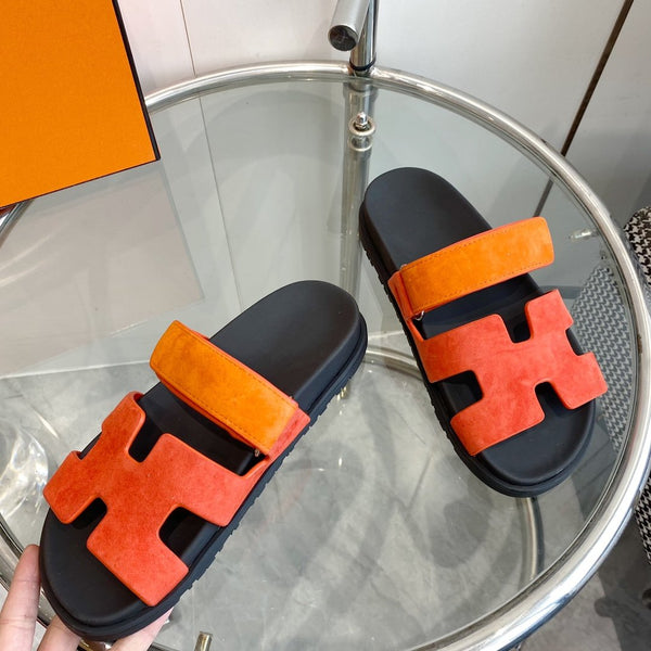 Sandalo Chypre Camoscio Chapas Rosso / Arancione