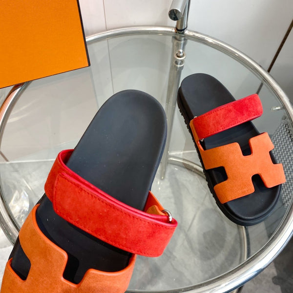 Cyprus Sandal Chapas Arancione / Pelle Scamosciata Rossa