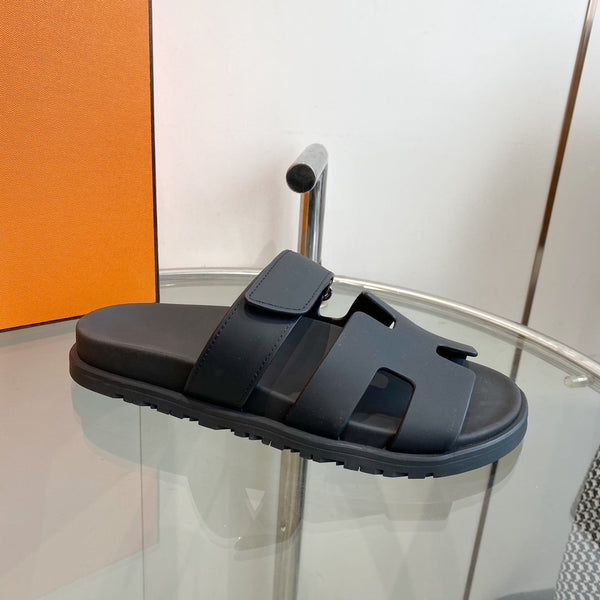 Sandalo Cyprus in pelle di vitello mastice nero