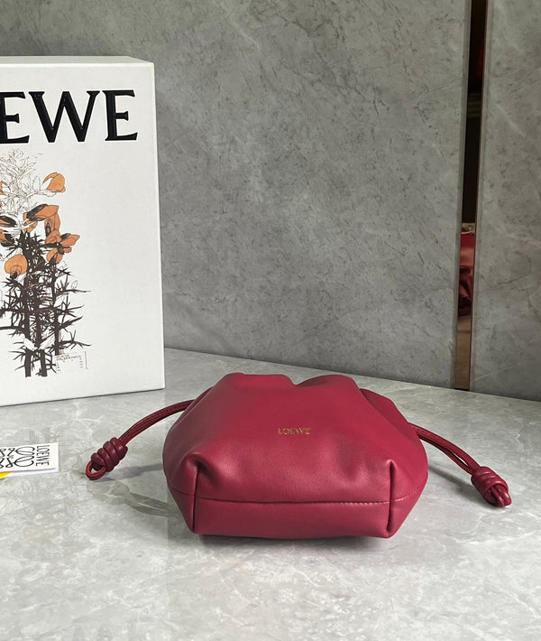 Flamenco Cluth Dark Burgundy Calfskin