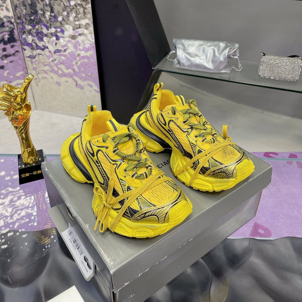 3XL SNEAKER IN YELLOW MIX BLACK MESH AND POLYURETHANE