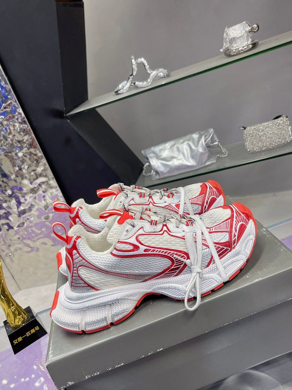 3XL SNEAKER IN RED MIX WHITE MESH AND POLYURETHANE