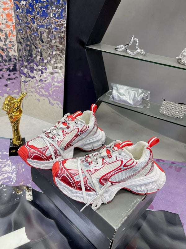 3XL SNEAKER IN RED MIX WHITE MESH AND POLYURETHANE