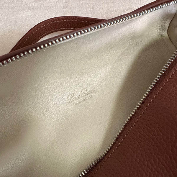 EXTRA POCKET L19 IN PELLE DI VITELLO ROSSO GRANATO CON FERRAMENTA ARGENTATA