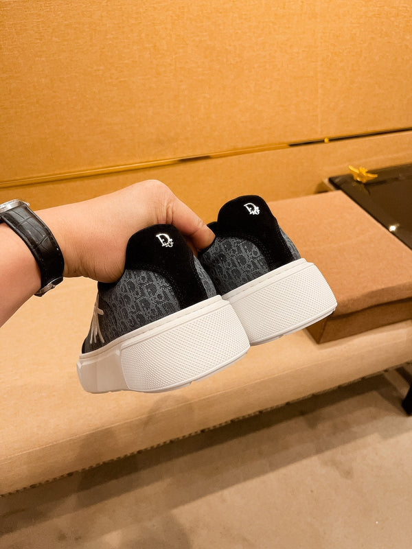 CD HOMME THICK-SOLE SNEAKERS BLACK JACQUARD