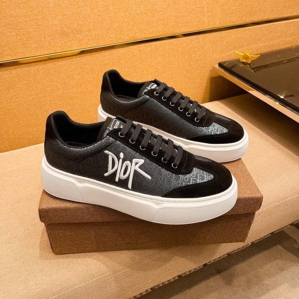 CD HOMME THICK-SOLE SNEAKERS BLACK JACQUARD