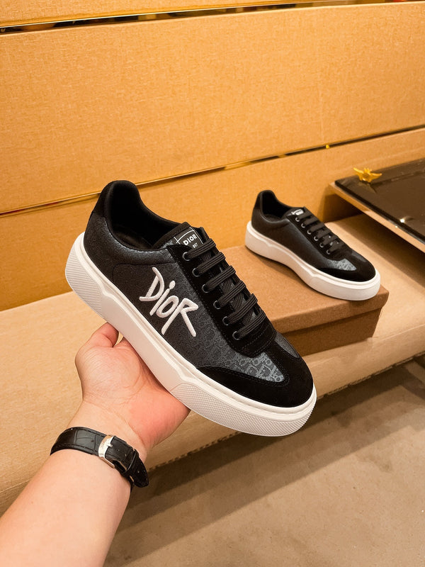 CD HOMME THICK-SOLE SNEAKERS BLACK JACQUARD