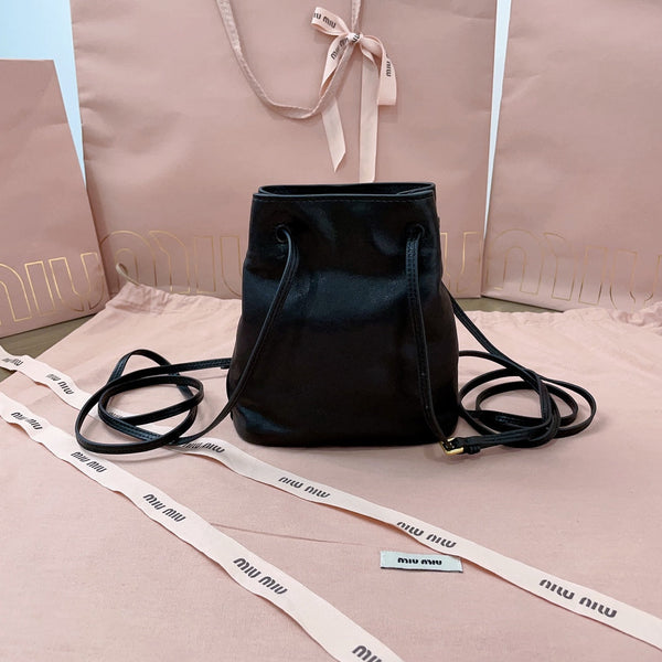 MINI BAG 17 IN BLACK SHINY CALFSKIN