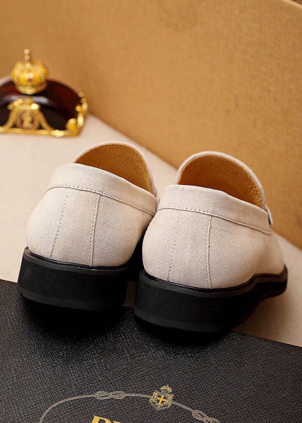 PRA LOAFER IN WHITE CREAM SUEDE