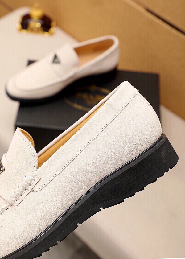 PRA LOAFER IN WHITE CREAM SUEDE