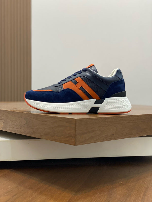 HM HOGAN SNEAKER NAVY CALFSKIN AND SUEDE