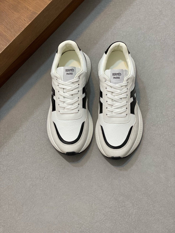 HM HOGAN SNEAKER WHITE CALFSKIN AND SUEDE