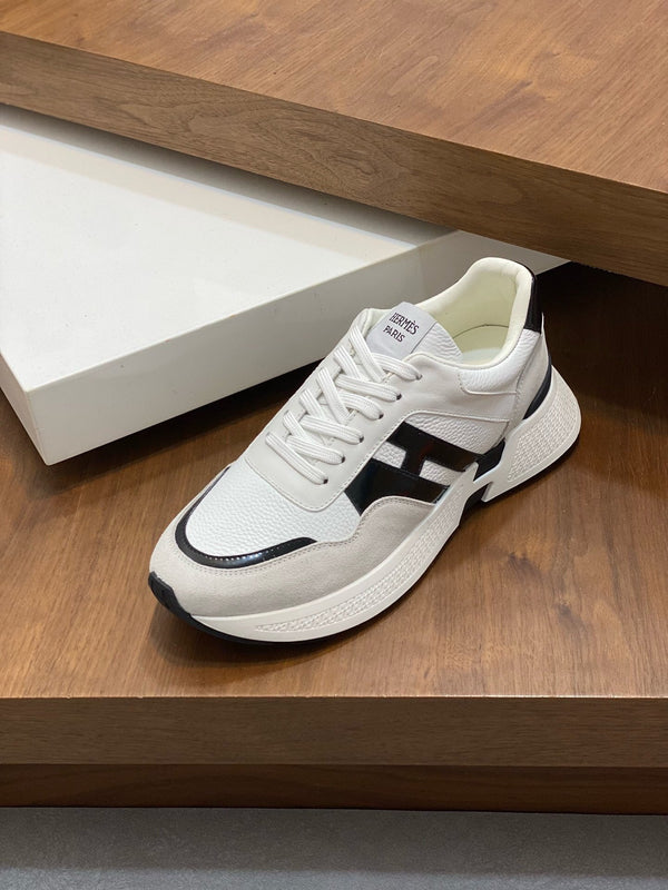 HM HOGAN SNEAKER WHITE CALFSKIN AND SUEDE